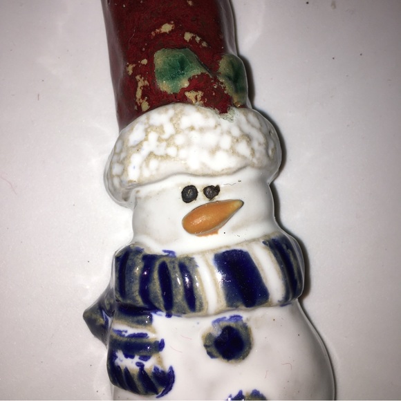 Snowman Ornament with Extra Long Hat: Christmas Unique Eclectic Gift Present - Picture 9 of 12